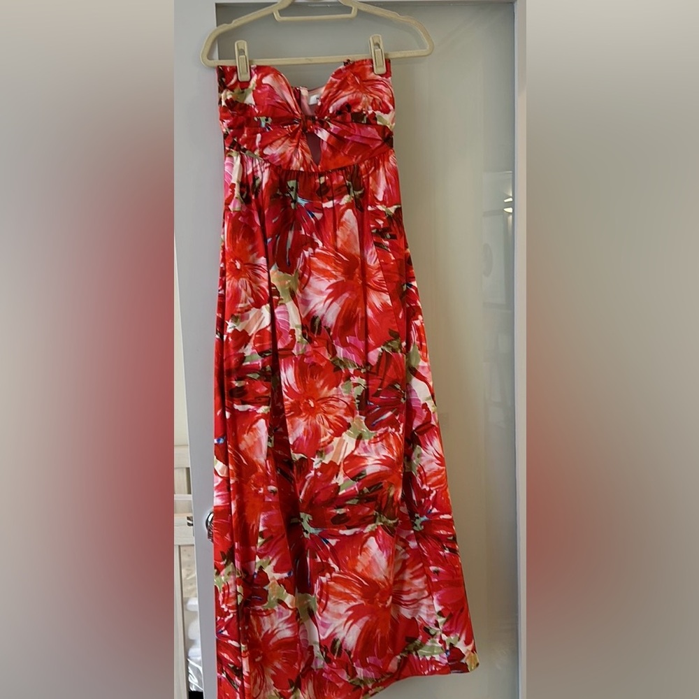 Milly Noah Brushstroke Floral Poplin Dress - Picture 4 of 6